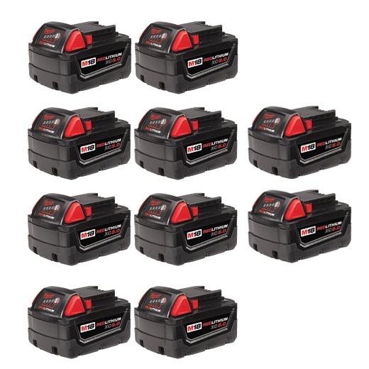 Picture of Milwaukee Electric Tool 48-11-1851 M18 Xc 5.0 Red Lithium Battery (10Pk)